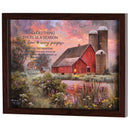 Dicksons Everything There Is A Season Ecclesiastes 3:1-2 Dark Brown Wood and Glass Shadowbox Style Hanging Wall Art 15 x 12 Inch