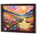 Dicksons You Make Known To Me The Path Of Life - Psalm 16:11-15 x 12 Inch Walnut Brown MDF Wood and Glass Shadowbox Block Sign