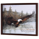 Dicksons Eagle In Flight -Those Who Hope In The Lord - Isaiah 40:31-17 x 21 Inch Walnut Brown/Pink MDF Wood and Glass Shadowbox Block Sign