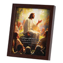 Dicksons Let Your Light Shine Matthew 5:16 Dark Brown Wood and Glass Shadowbox Style Hanging Wall Art 11 x 9 Inch