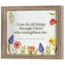 Dicksons I Can Do All Things Floral 11 x 9 MDF Decorative Wall Plaque