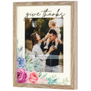Dicksons Give Thanks Purple Peach Floral 12 x 15 MDF Decorative Wall Plaque