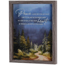 Dicksons Inspirational Christian Wall Hanging Shadow Box Style Framed Wall Décor for Home 15 x 12 Inch Wood and Glass Forest Peace I Leave With You