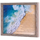 Dicksons Footprints In The Sand Poem Woodgrain 12 x 15 Wood And Glass Shadow Box Style Framed Wall Art