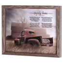 Dicksons Safely Home - I Am Home In Heaven - 12 x 15 Inch Brown MDF Wood and Glass Shadowbox Block Sign