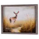 Dicksons Peace I Leave With You John 14:2 Grey Wash Wood and Glass Shadowbox Style Hanging Wall Art 15 x 12 Inch