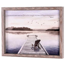 Dicksons My Flesh And My Heart - Psalm 73:26-13 x 17 Inch Brown MDF Wood and Glass Shadowbox Block Sign