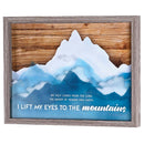 Dicksons Inspirational Christian Framed Shadow Box Wall Art 13 x 17 Inch Wood and Glass Lift My Eyes to the Mountains