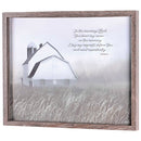 Dicksons Lord You Hear My Voice - Psalm 5:3-17 x 21 Inch Brown MDF Wood and Glass Shadowbox Block Sign