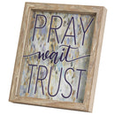 Dicksons Pray Wait Trust Abstract Pastel 9 x 11 MDF Decorative Wall Plaque