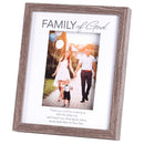 Dicksons Family Of God - 11 x 9 Inch Brown and White Mdf Wood and Glass Wall or Tabletop Photo Frame