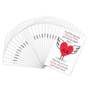 Dicksons Angels Touch Red and White 2 x 3 Inch Cardstock Itty Bitty Bookmark Pack of 24