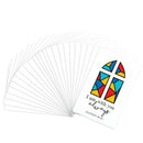 Dicksons I Am with You Always Stained Glass Pattern 3 x 2 Paper Itty Bitty Bookmark Pack of 24