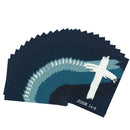 Dicksons John 14:6 Navy Blue and White Brushed Cross 3 x 2 Paper Itty Bitty Bookmark Pack of 24
