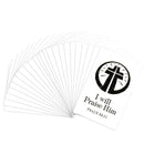 Dicksons I Will Praise Him Black and White Cross 3 x 2 Paper Itty Bitty Bookmark Pack of 24