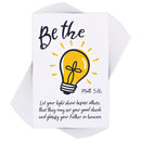 Dicksons Be The Light Yellow and White 3 x 2 Inch Paper Itty Bitty Place Keeper Bookmark Pack of 24
