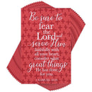 Dicksons Fear and Serve The Lord Red and White 3 x 2 Inch Paper Itty Bitty Place Keeper Bookmark Pack of 24