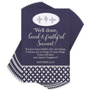 Dicksons Well Done, Good and Faithful Servant 3 x 2 Inch Paper Itty Bitty Place Keeper Bookmark Pack of 24