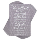 Dicksons He Will Not Forget Grey and White 3 x 2 Inch Itty Bitty Place Keeper Bookmark Pack of 24