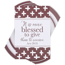 Dicksons More Blessed to Give Maroon and White 3 x 2 Inch Paper Itty Bitty Place Keeper Bookmark Pack of 24