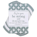 Dicksons Be Strong Don't Give Up Green and White 3 x 2 Inch Paper Itty Bitty Place Keeper Bookmark Pack of 24