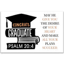 Dicksons Congrats Graduate May He Give You The Desires Of Your Heart White And Black 3 x 2 Paper Itty Bitty Blessings Card Bookmark, Pack Of 24