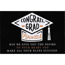 Dicksons Congrats Grad May He Give You The Desire Of Your Heart White And Black 3 x 2 Paper Itty Bitty Blessings Card Bookmark, Pack Of 24