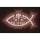 Dicksons I Am The Way The Truth And The Life Brown 3 x 2 Paper Itty Bitty Blessings Card Bookmark, Pack Of 24