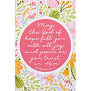 Dicksons Fill You With All Joy And Peace Trust In Him Pink And Green 3 x 2 Paper Itty Bitty Blessings Card Bookmark, Pack Of 24