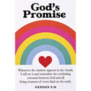 Dicksons Promise Rainbow Everlasting Covenant Rainbow 3 x 2 Paper Itty Bitty Blessings Card Bookmark, Pack Of 24