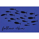 Dicksons Follow Him School Of Fish Royal Blue 3 x 2 Paper Itty Bitty Blessings Card Bookmark, Pack Of 24