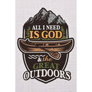 Dicksons All I Need Is God And The Great Outdoors White And Black 3 x 2 Paper Itty Bitty Blessings Card Bookmark, Pack Of 24