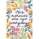 Dicksons His Mercies Are New Everyday White, Orange, And Blue 3 x 2 Paper Itty Bitty Blessings Card Bookmark, Pack Of 24