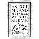 Dicksons As For Me And My House We Will Serve The Lord White And Black 3 x 2 Paper Itty Bitty Blessings Card Bookmark, Pack Of 24