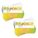 Rejoice in The Lord - Philippians 4:4-3 x 2 Inch Yellow Cardstock Itty Bitty Blessings Bookmark; Pack of 24