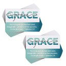 For It is by Grace - Ephesians 2:8-3 x 2 Inch Teal Green Cardstock Itty Bitty Blessings Bookmark; Pack of 24