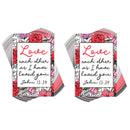 Love Each Other - John 13:34-3 x 2 Inch Red Cardstock Itty Bitty Blessings Bookmark; Pack of 24