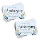 Happy Anniversary - Mark 10:9-3 x 2 Inch Pale Blue Cardstock Itty Bitty Blessings Bookmark; Pack of 24