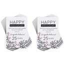 Happy Anniversary 25 Years - Mark 10:9-3 x 2 Inch Cardstock Itty Bitty Blessings Bookmark; Pack of 24