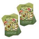Dicksons God Says Wonderfully Made Psalm 139:14 3 x 2 Inch Green Cardstock Paper Pocketcard Bookmark Set of 24