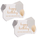 Dicksons Happy Birthday May The Lord Bless You 3 x 2 Inch Grey and Gold Cardstock Paper Pocketcard Bookmark Set of 24