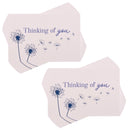 Dicksons Thinking of You 3 x 2 Inch Grey and Blue Cardstock Paper Pocketcard Bookmark Set of 24