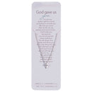Dicksons God Gave Us You - James Proverbs Philippians Ephesians - 13 Inch Silver Plated Brass Cross Pendant Necklace