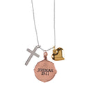 Dicksons Compass Heart Cross - Grad You Are Going Places - 20 Inch Plated Zinc Alloy Pendant Necklace