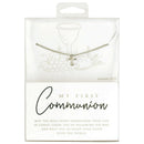 Dicksons First Communion Encouraging Verse Silver 6.63 x 4.5 Stainless Steel Necklace With Art Insert
