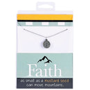 Dicksons Mustard Seed Faith Brushed Silver Tone 18 Inch Stainless Steel Cross Pendant Necklace