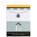 Dicksons Fe Grano De Mostaza Brushed Silver Tone 18 Inch Stainless Steel Cross Pendant Necklace