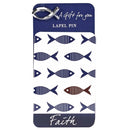 Ichthys Christian Fish - 1 Inch Silver Zinc Alloy Lapel Pin with Pocket Card