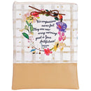 Dicksons Bible Journal Cover Sleeve with Tie Closure 8 x 10.75 Inch Fabric with Vinyl Bottom His Compassions Never Fail