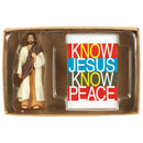 Dicksons Know Jesus Know Peace Highlighted 3 inch Resin Table Top Figurine with Card